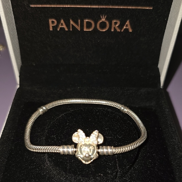 Pandora Silver and Gold Minnie Mouse Bracelet - Picture 1 of 4